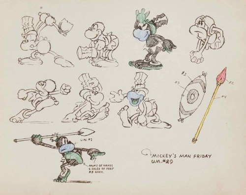 Ten Disney model sheets from its Golden Age.