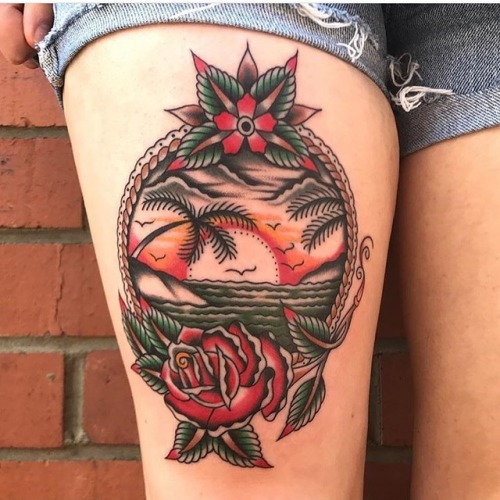 oldlinesblog: #tattoo by @sonny_joe_tattooer  #tattoos #tattooart #tradition #traditional #colortatt