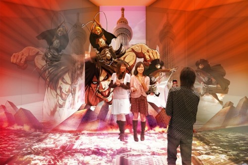 Shingeki no Kyojin will be in partnership with Tokyo Sky Tree from April 10th to July 14th, 2017! The ongoing exhibition will be named “attack on SKYTREE” and have a theme of “retrieving” the tower from the 350-m Colossal Titan.   The promotional