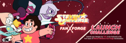 welovefinetees:  It’s FINALLY HERE!       We are excited to announce that we have partnered with Cartoon Network to launch the very first   STEVEN UNIVERSE FAN FORGE! We are opening the gates to the public with a LAUNCH CHALLENGE celebration so please