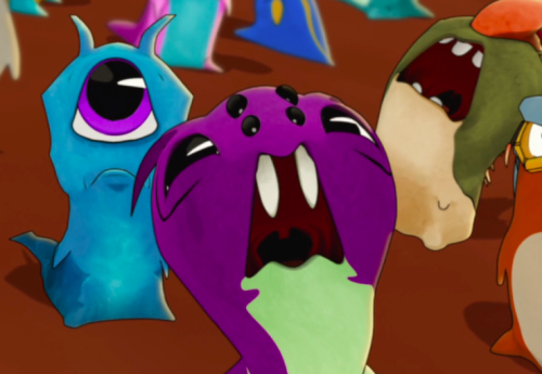 I was going through my Slugterra screenshots and rediscovered these of Eli’s slugs making adorably a