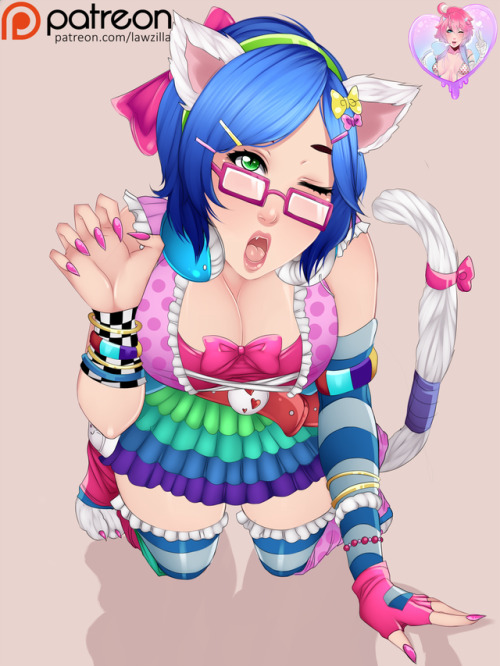  Finished comm Kawaii Pop Bastet from Smite for Myth n.nVersions Hi-Res/V2/Nude/Bikini/V2/Lingerie/V2/V3/Maid/V2 up on Patreon!