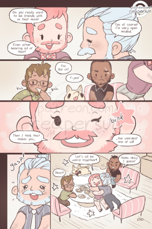 sweetbearcomic: Support Sweet Bear on Patreon -> patreon.com/reapersun ~Read from beginning~ <-Page 13 - Page 14 - Page 15-> It’s the end of chapter 1! This comic will be a series of shorts, so next week will start a new short story! 