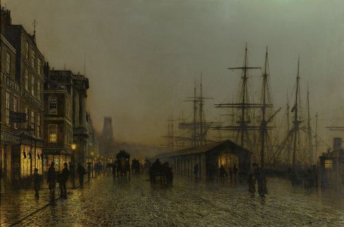 artisticinsight:Glasgow, Saturday Night, and Canny Glasgow, 1880s, by English artist John Atkinson G