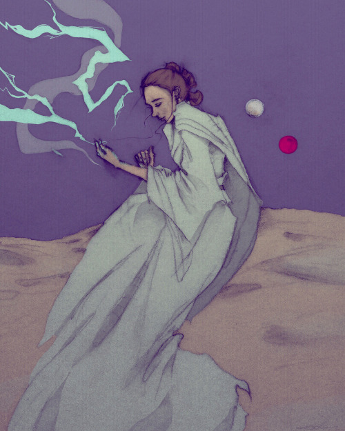 winterofherdiscontent: ‘Luminous Flux’.  Pencil + Digital Sketch of my Scavenger Qu