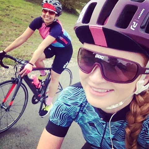 principessaonthebike: @jaayfit first time on the road bike! thank you @babeonthebike for #colnago ! 
