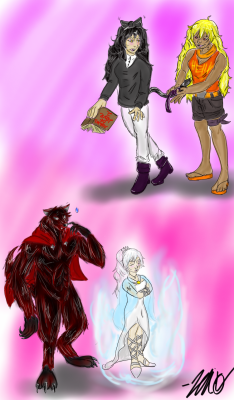 A Supernatural Au Where All Of Team Rwby Is A Mythical Creature Ruby As A Werewolf,