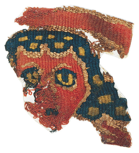 centuriespast:EgyptCopticAlbum page [fragment]5 - 6th centuryPlain weave; Tapestry weaveLinen; WoolH