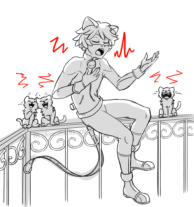 windlessleaf:  “You know how cats apparently go on top of wooden fences and “sing”