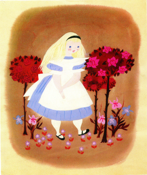 Alice in Wonderland concept art by Mary Blair