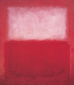 dailyrothko: dailyrothko: Mark Rothko, Untitled (White over Red), 1957 A new scan updates this lovely Rothko with a slightly more graceful, pinker glow. It should be noted also that this is floating around as Untitled (Pink and white over red) but that