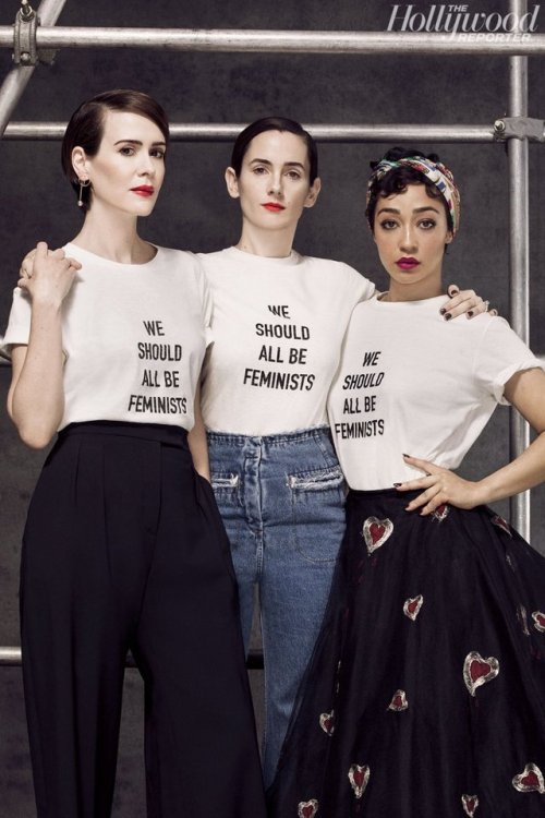 celebsofcolor:Ruth Negga and Sarah Paulson for The Hollywood Reporter