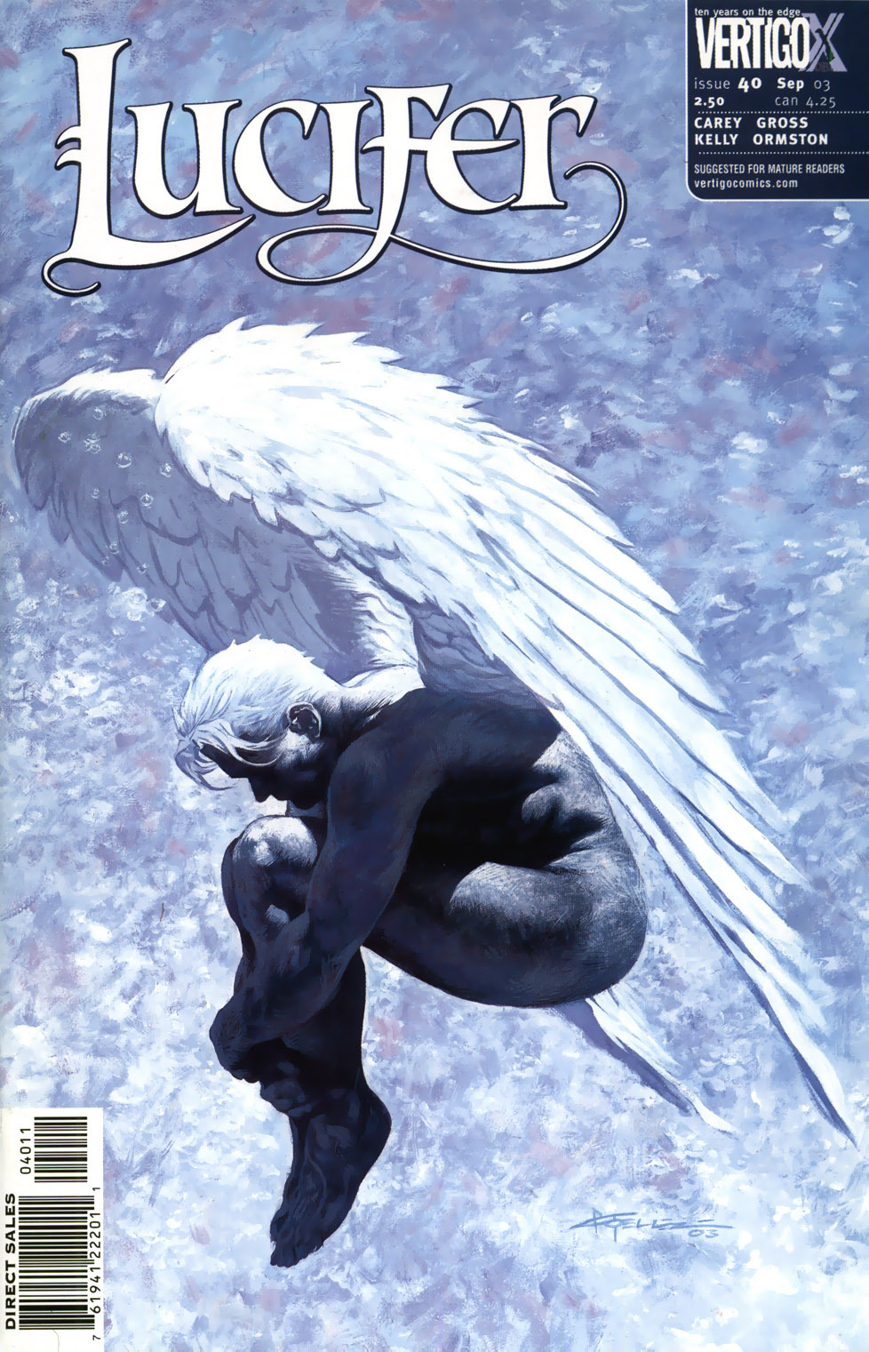 comicbookcovers:  Lucifer #40, September 2003, cover by Christopher Moeller