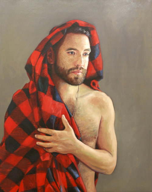 Danny Keith Hunter’s Plaid, 2011 Oil on panel 30 x 24 inches