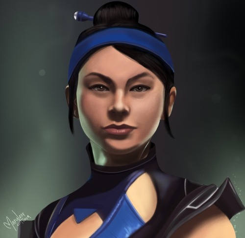 A paint study of Kitana in MortalKombat11 it’s deadly and beautiful