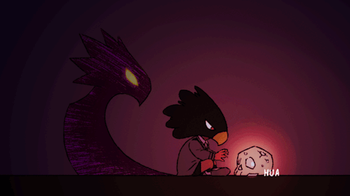huazzers:animated baby emo birb tokoyami :V