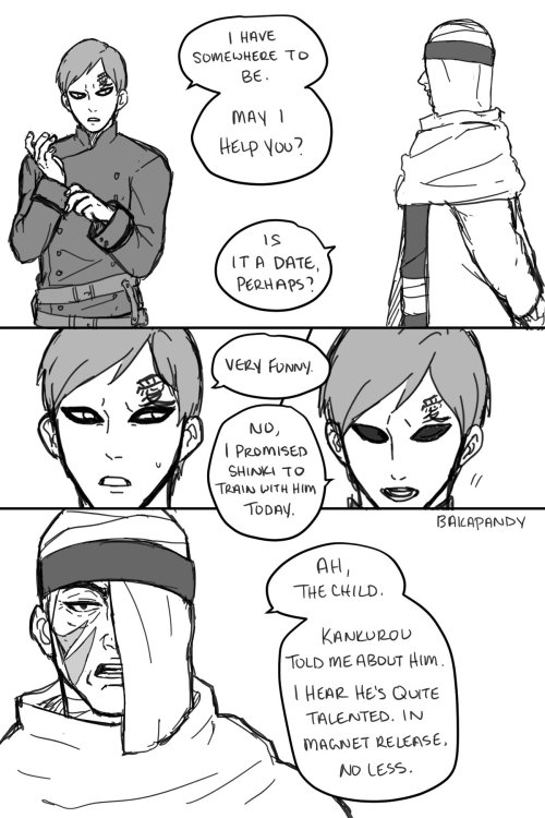 bakapandy: Part 3! Kankurou calling out himself and his siblings for being weird kids hhhhh. Also th