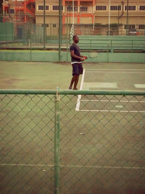 tennis today with the guys 