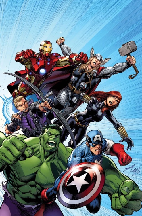 bx-productions:  Justice League New 52 #1 (2011) Artist: Jim Lee  Avengers Assemble #1 (2012) Artist: Mark Bagley