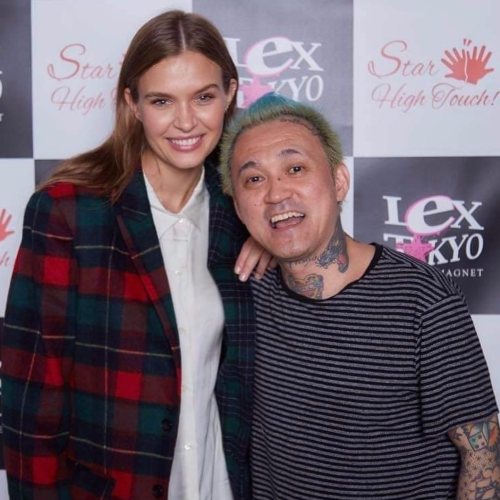 Josephine Skriver & Takahiro Masuda via Takahiro’s Instagram. (April 14, 2021)