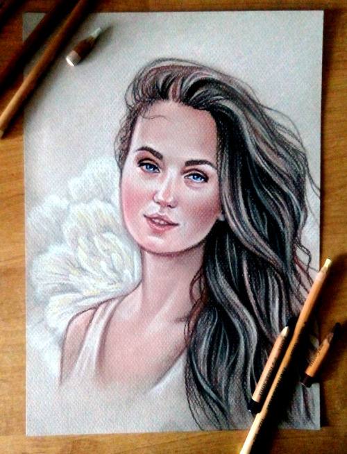 portrait in pastel