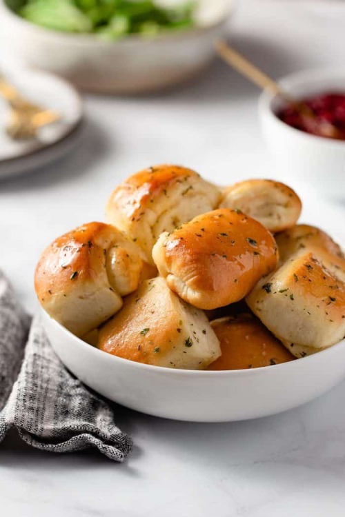 Garlic &amp; Herb Parker House Rolls Click here for the recipe!Click here formore recipes like this 