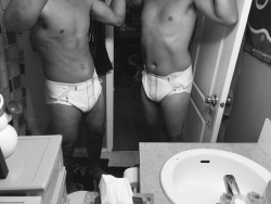 diaperboydk:  Two hunks saying good night 