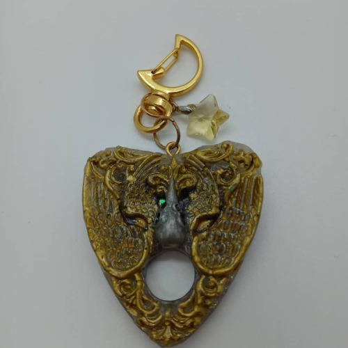 Raven Skull Planchette in Gold and Silver - The top was more silver, and the base had more black, bu