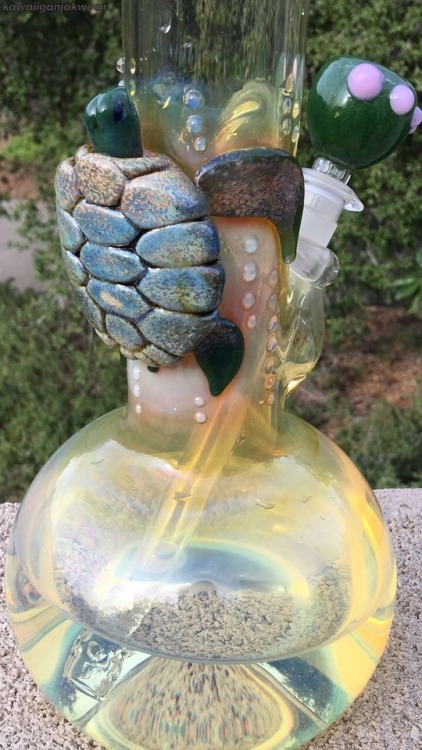 kawaiiganjakween: Color-changing, hand blown turtle bong