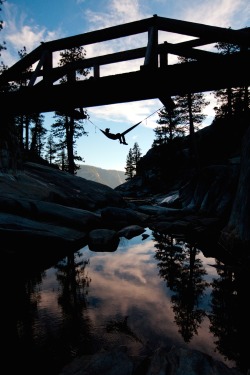 r2–d2:  Hanging off a bridge by (Trev Lee)