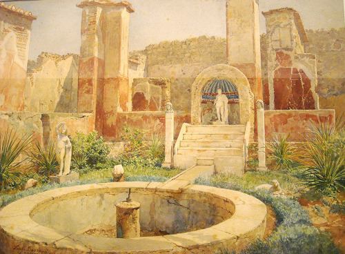 arjuna-vallabha: Roman house courtyard, by  Luigi Bazzani