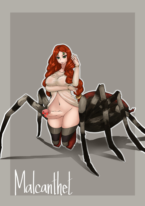 Commission for Malcanthet!Props to whoever can guess the species of spider she’s based on &