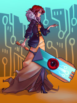 Hey again, tumblr. I heard you like Transistor, so I decided I&rsquo;d dump my game-themed oldies on you. Probably never gonna finish that second picture, sorry~