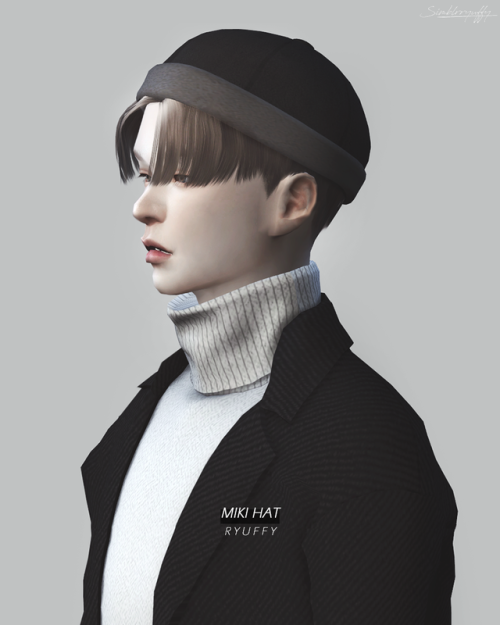 simblrryuffy: [Ryuffy] Miki Hat  Unisex Accessories  27 Swatches HQ Compatible Download: PATREON｜TOU