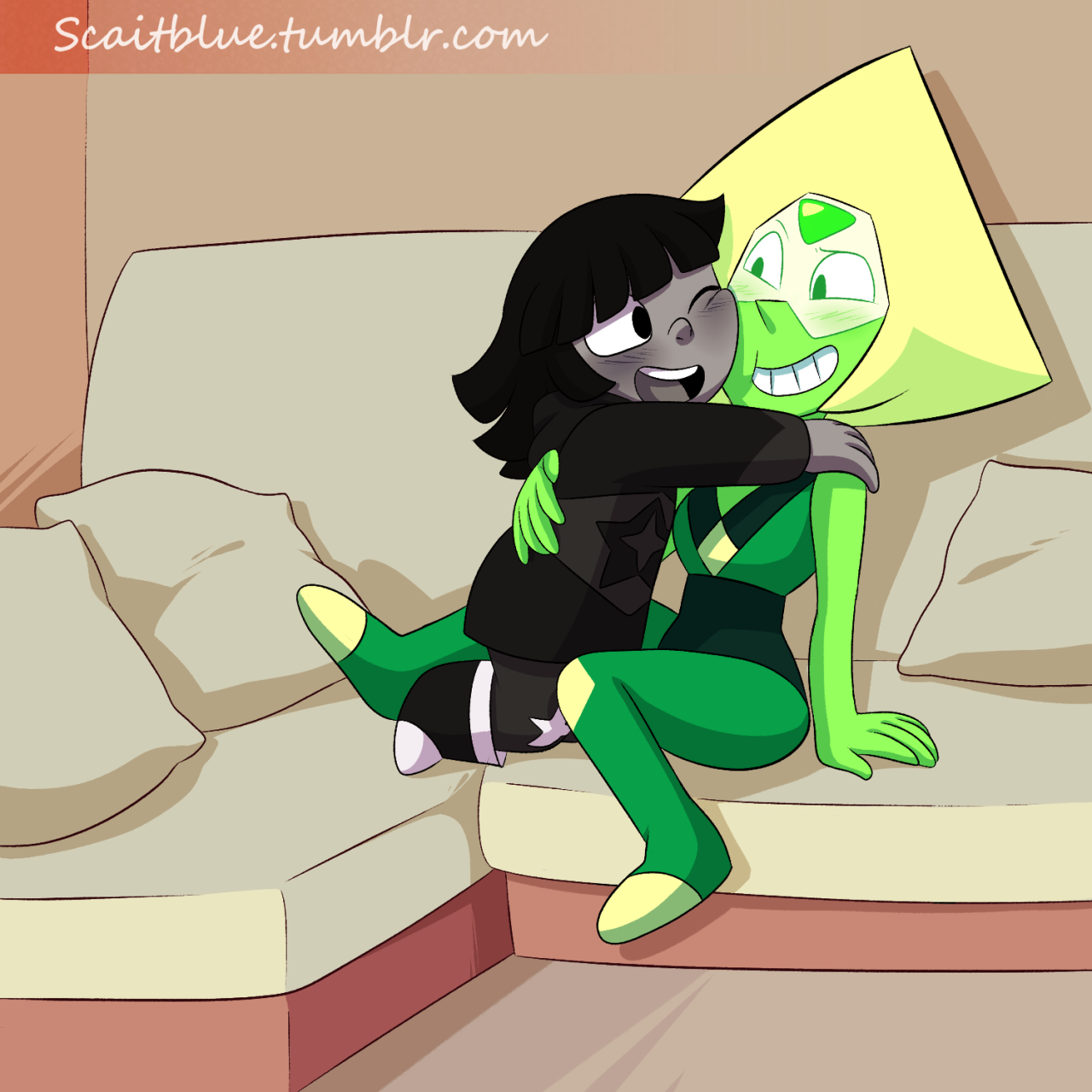 scaitblue:  Commission for @nemo-tv-champion her gem oc   Black Star  with peridot