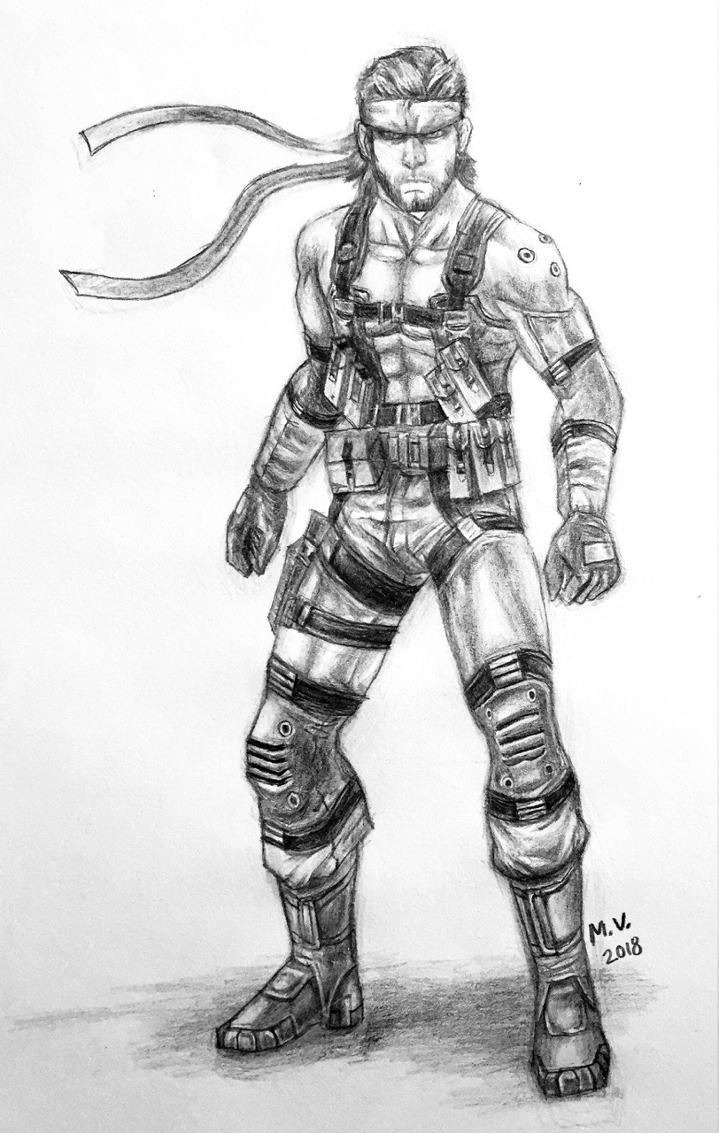 Young Snake Sketch - Metal Gear Online Art Gallery