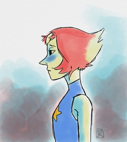 jroberti:  Played around with my Photoshop watercolor brushes!  Pearl, Pearl, Pearl 