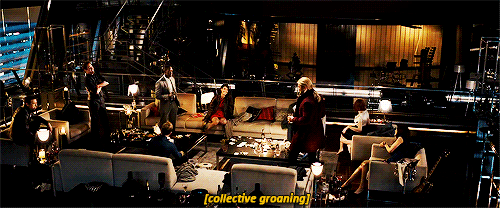 shouldhavebeenfictional:  hailtherandom:  #CLINT IS STICKING HIS TONGUE OUT OH MY GOD  LOOK AT STEVE