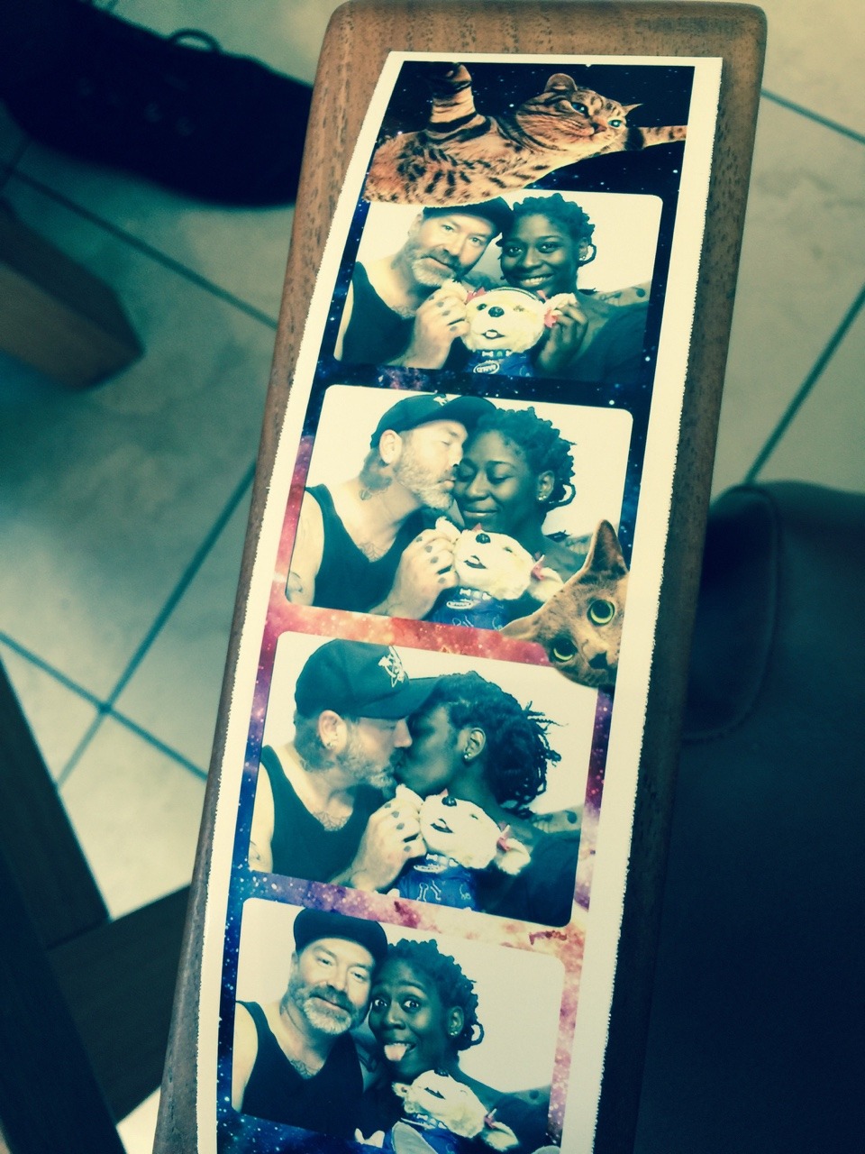 shanedog09:iamapaperuniverse photo booth with my little girl and her new stuffie,