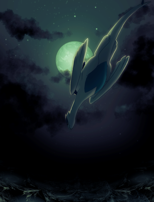 alternativepokemonart:  Artist A cool picture of Lugia by request. Fantastic artist. 