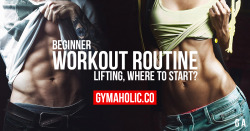 gymaaholic:  BRAND NEW ARTICLE Beginner Workout Routine Guide: Lifting, Where To Start? http://www.gymaholic.co/workouts/beginner-workout-routine-guide 