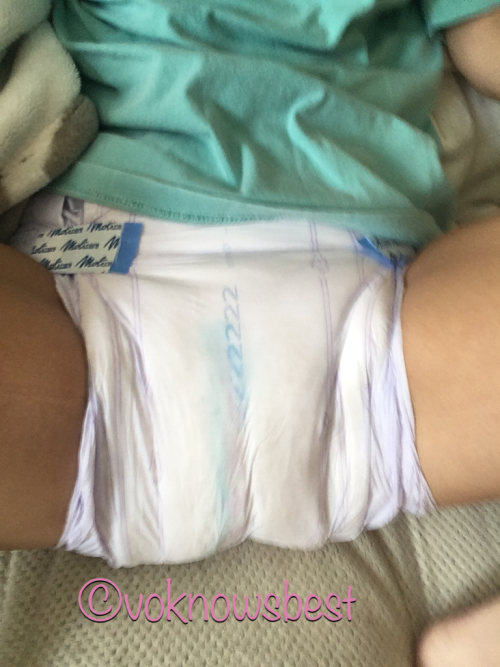 voknowsbest:  Every hard working or playing baby is going to get a super soggy diapey from time to time  - Vo 