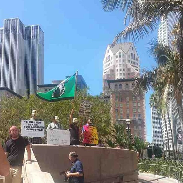 Today at the Syria Protest. Photo taken by @penguino by socialunrest via http://instagram.com/p/dtSuKikVaN/