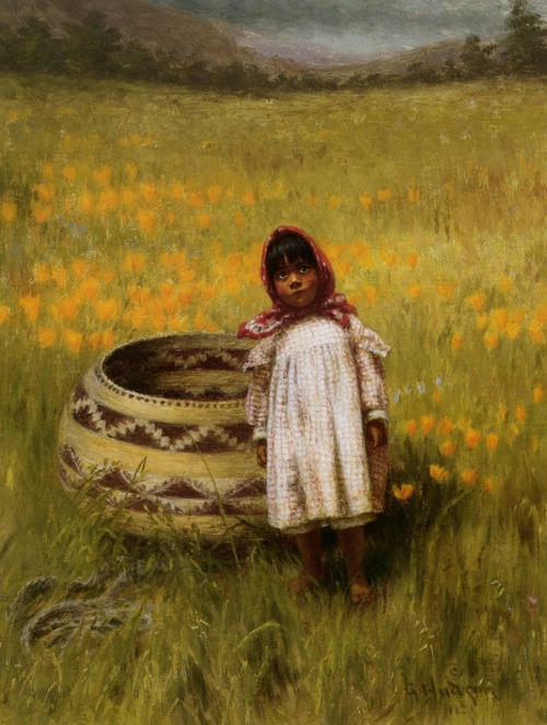 Frannys Girl Grace.1919.Oil on Canvas.25.3 x 20.2 cm.Private collection.Art by Grace Carpenter Hudso