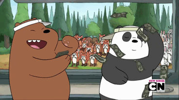 randomredneck:  Of course Panda knows the make it rain dance. He was flanked by dancing