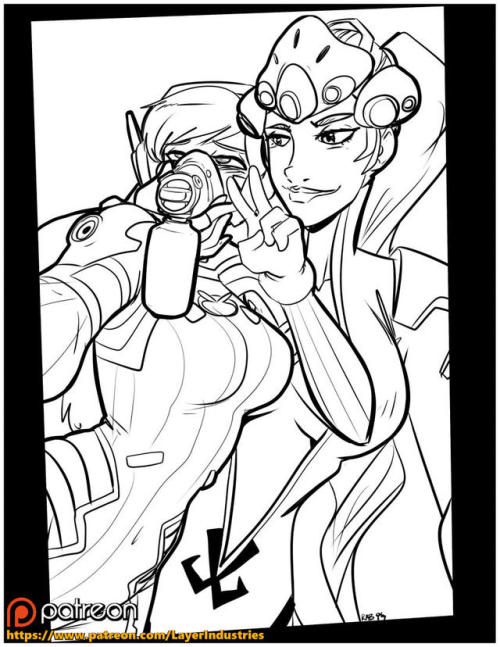 Another bit from June’s patreon raffle stream.D.Va snagged mid selfie by Widomaker for Spartan.Suppo