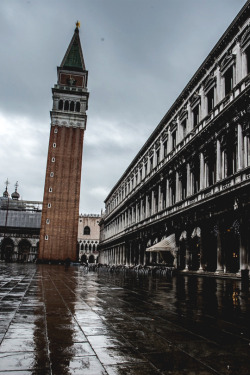 italian-luxury:  Rainy Pizza San Marco, Venice,