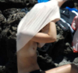 Keira Knightley Caught Topless On A Beach