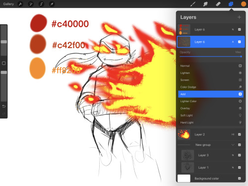 Hey, Indie, How Did You Make Raph's Fire When He's Using His Ninpo? What Brushes Did You Use And The