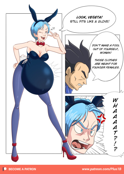  Bulma found her old bunny suit in the closet but Vegeta doesn’t seem to be impressed.How woul